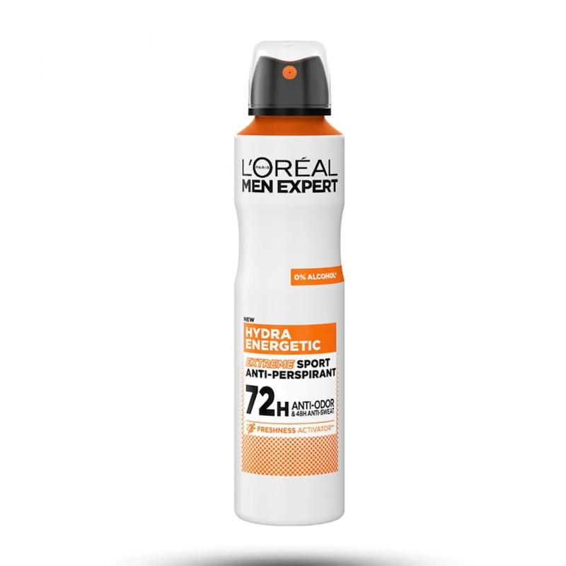 اسپری ضد تعرق لورال Hydra Energetic Extreme Sport Men حجم 250 میل  L'Oreal Hydra Energetic Extreme Sport Men antiperspirant spray, volume 250 ml
