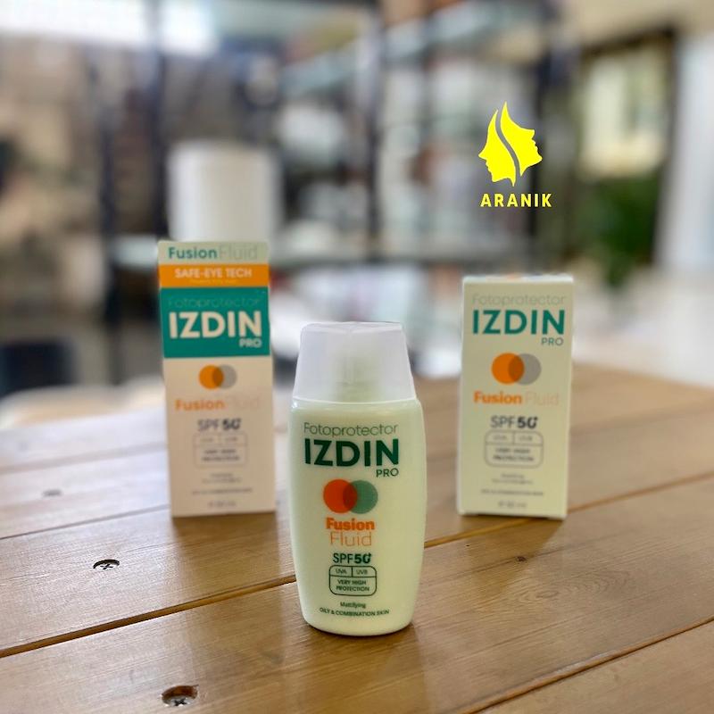 فلوئید ضد آفتاب فیوژن فلوئید ایزدین پرو SPF50 حجم 50 میلی لیتر  Izdin PRO Fusion Fusion Fluid SPF50