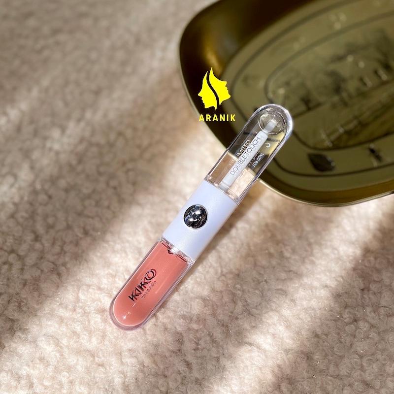 رژلب و لیپ گلس دو طرفه کیکو اورجینال کد131 kiko milano