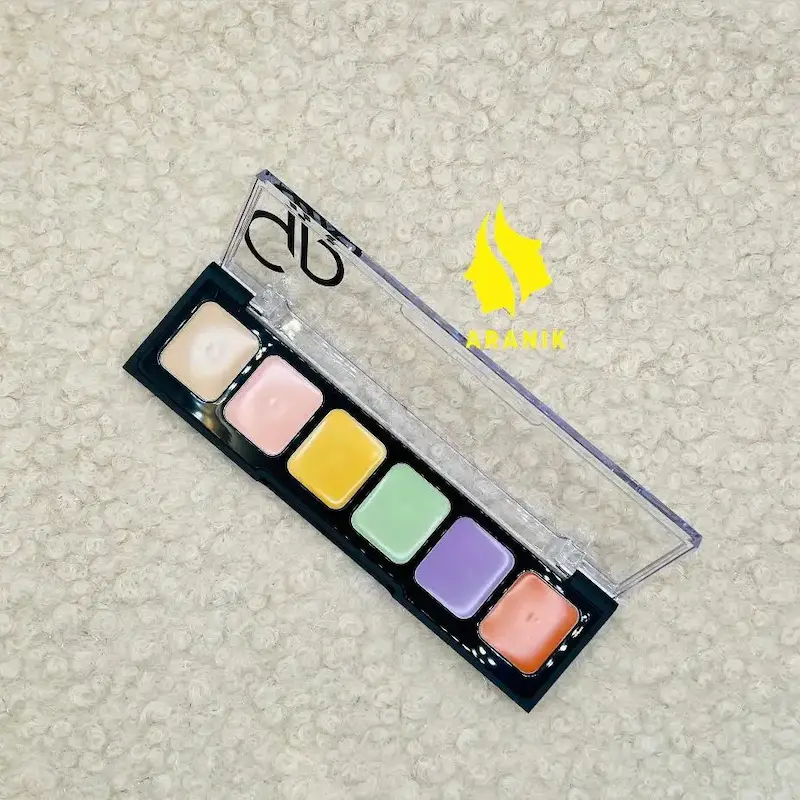 پالت کاموفلاژ گلدن رز مدل Correct & Conceal  GOLDEN ROSE COMOUFLAGE CREAM PALETTE