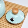 کتری لعابی دسته چوبی طرح انگلیش هوم وارداتی