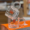 ماگ دسته حلقه منجوقی طرح سنگ Deli Glass
