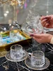 فنجان نعلبکی لب طلایی دلی گلس  DELI GLASS