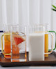 لیوان پیرکس مربع دسته رنگی دلی گلس deli glass