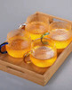 نیم لیوان برفی دسته رنگی deli glass