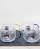نیم لیوان برفی دسته رنگی deli glass