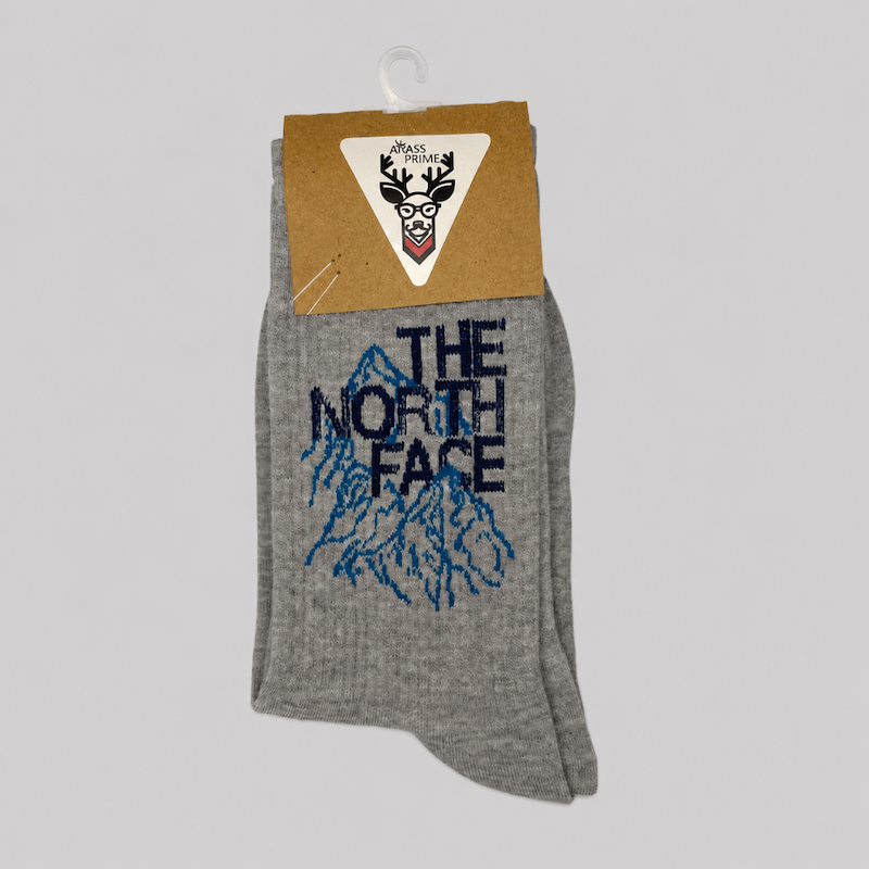 جوراب طوسی طرح The North Face | نرم، راحت و خاص ⭐