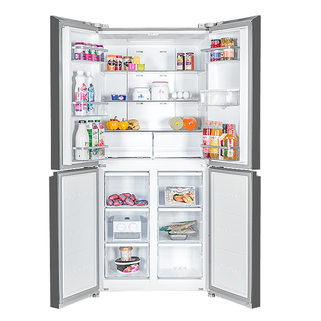 یخچال و فریزر چهار درب ایکس ویژن مدل TF540 ASDرنگ استیل 