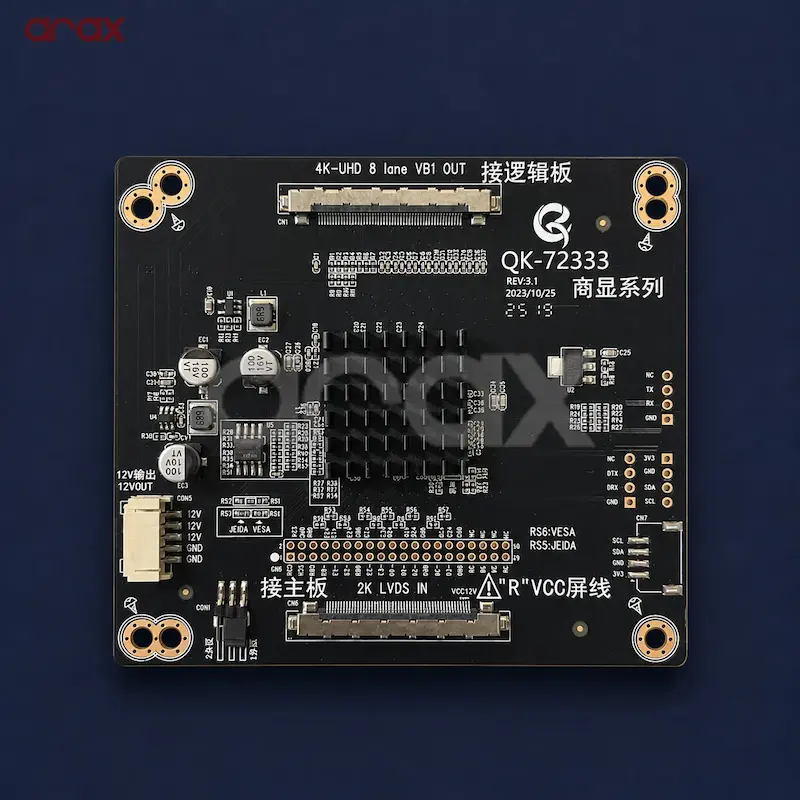 مبدل تیکان به پنل 2K  به 4K مدل QK-72333