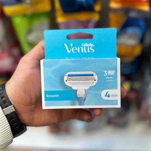 تیغ یدک ونوس اسموس ژیلت 4 تایی Gillette Venus Blades Smooth