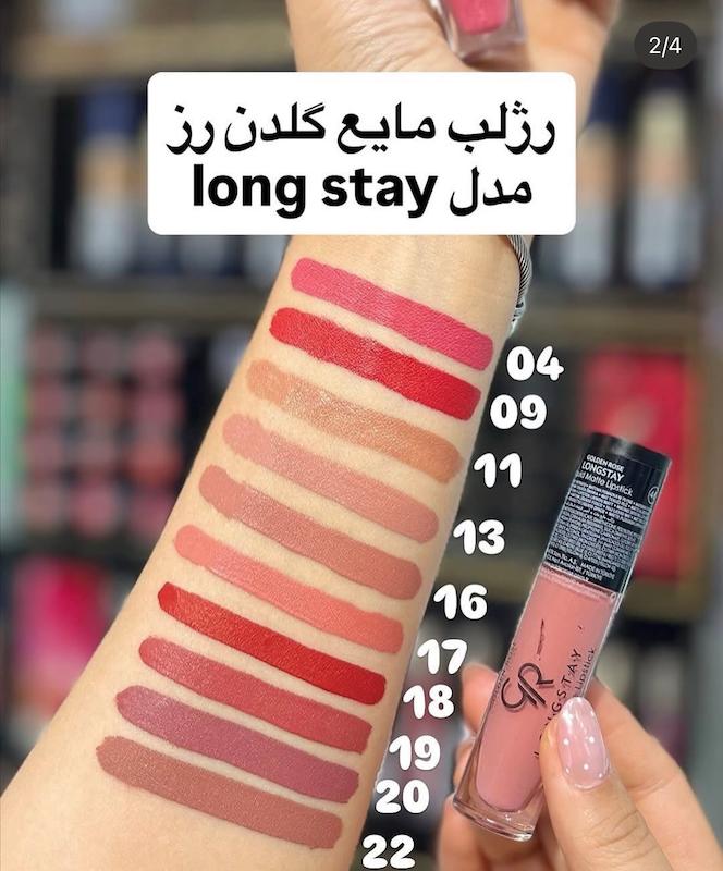 رژ مایع لانگ استی با دوام گلدن رز 