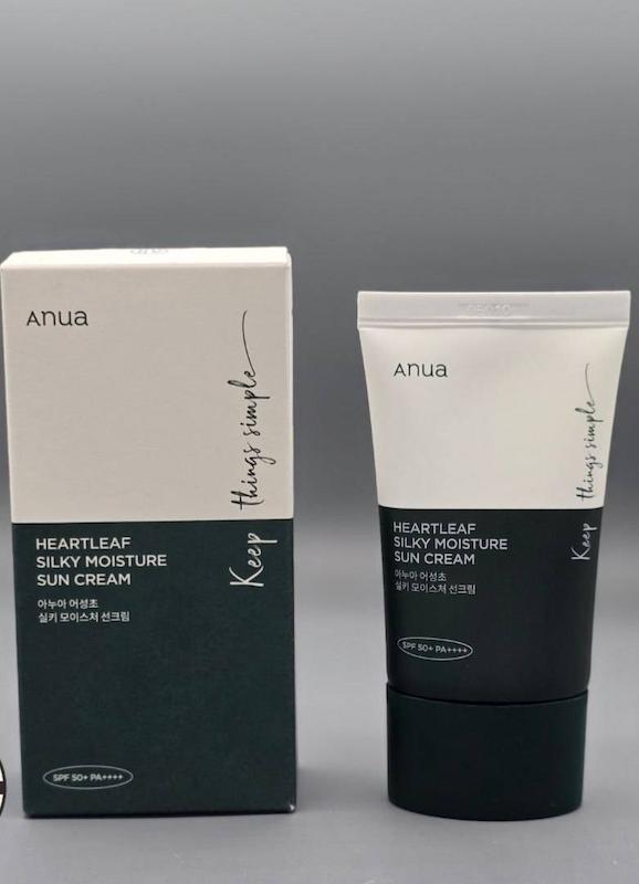 کرم کرم ضد آفتاب مرطوب کننده و تسکین دهنده آنوا Anua Heartleaf Silky Moisture