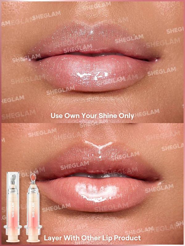لیپ گلاس براق حجم دهنده شیگلم طرح آمپول (true passion) Booster Shine Plumping Lip Gloss (sheglam)	