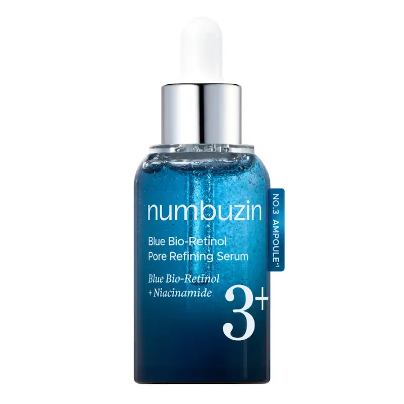 سرم کوچک کننده منافذ بایو رتینول نامبوزین Blue Bio-Retinol pore refining serum 30ml (Numbuzin
