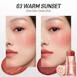 رژگونه استیکی دو رنگه او تو او Dual color cheek stick warm sunset 03 (o two o)