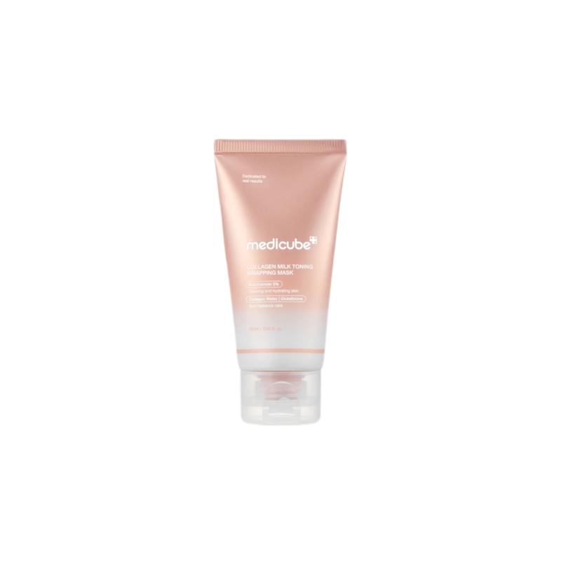 ماسک میلکی کلاژن و نیاسینامید مدی کیوب Collagen milk toning wrapping mask (Medicube)