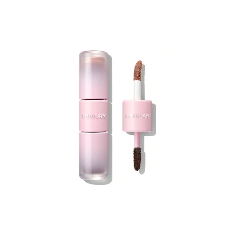 لیپ گلاس خط لب پیل آف دوطرفه شیگلم Line to shine peel off lip stain & gloss duo- Brown butter (Sheglam)