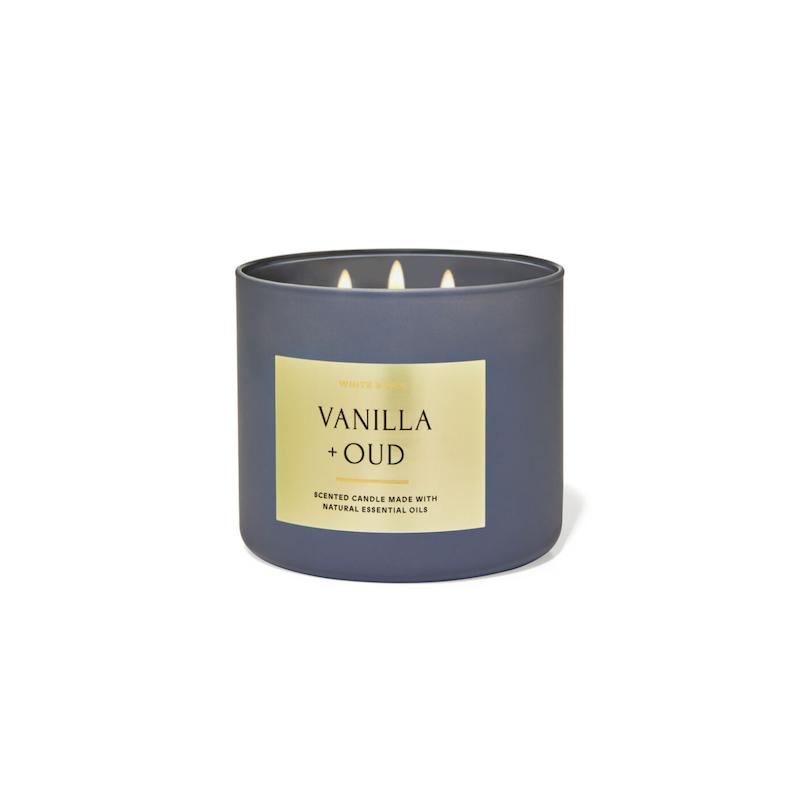 شمع وایت برن بس اند بادی White barn Scented candel- Vanilla +oud (Bath & body)