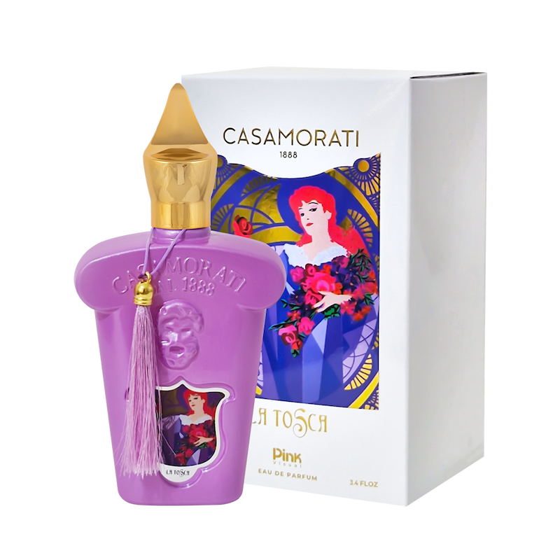 ادوپرفیوم زنانه پینک ویژوآل Pink مدل کازاموراتی لاتوسکا Casamorati La Tosca حجم 100 میلی لیتر طرح مارک