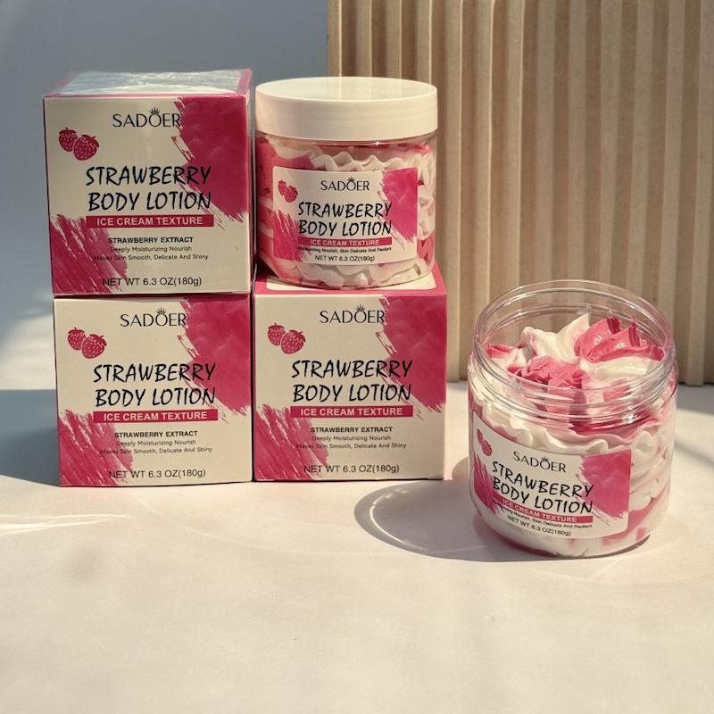 بستنی بدن توتفرنگی BODY LOTION سادور  ICE CREAM TEXTURE SADOR