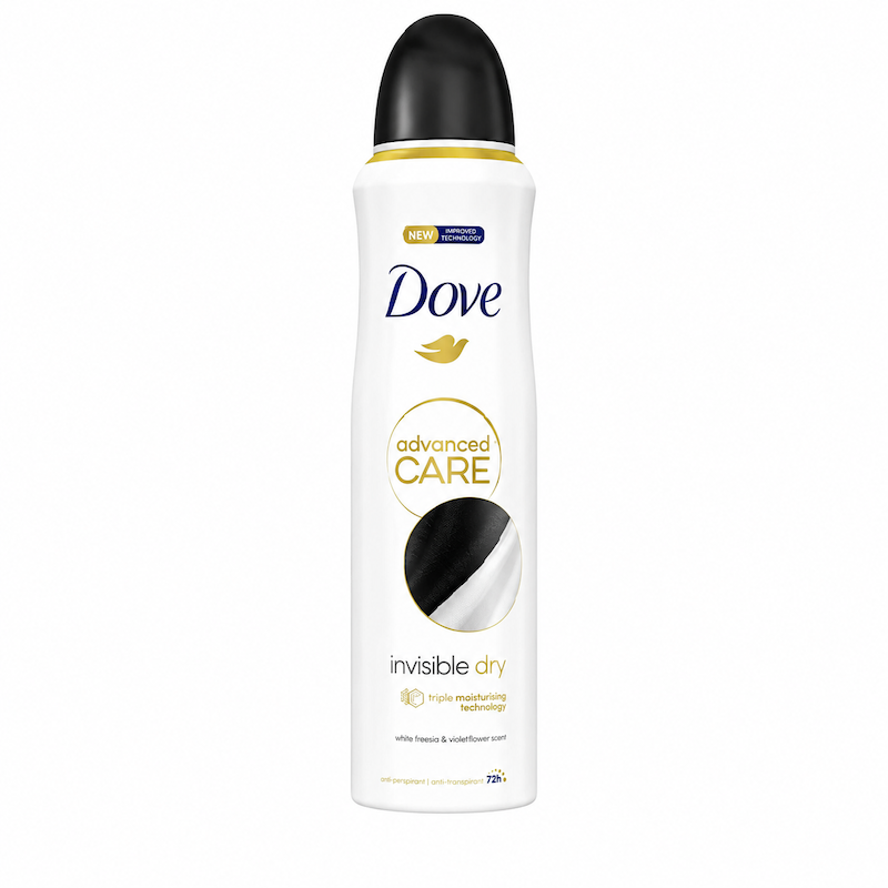اسپری UK ضد تعریق زنانه داو DOVE مدل Invisible Dry حجم 250 میلی لیتر
