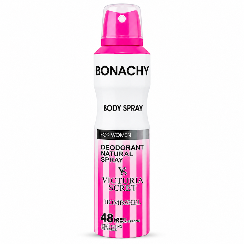  اسپری ضدتعریق بدن مدل ویکتوریا سکرت بامبشل Victoria Secret Bombshell بوناچی BONACHY l حجم 250 میل 