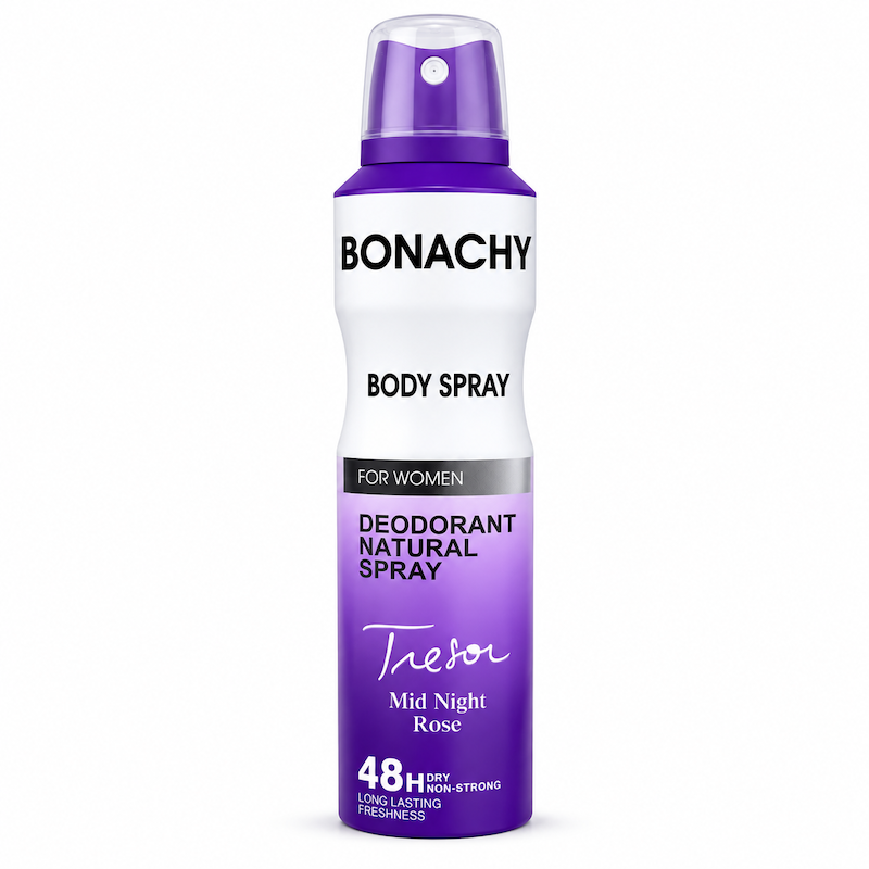  اسپری ضدتعریق بدن مدل میدنایت رز Trésor Midnight Rose بوناچی BONACHY l حجم 250 میل