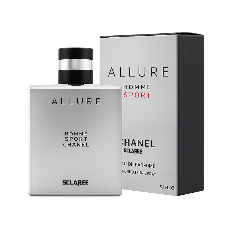 ادوپرفیوم مردانه اسکلاره Sclaree مدل الور هوم اسپرت Chanel Allure Homme Sport حجم 100 میلی لیتر طرح مارک