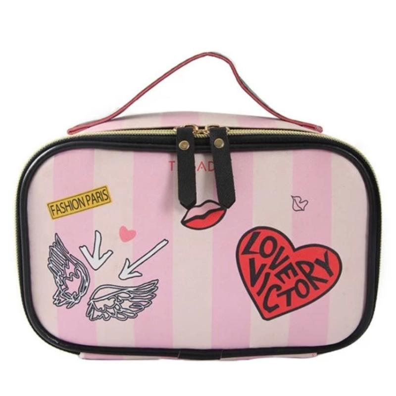 کیف ارایشی راه راه طرح دار