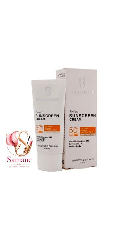ضدآفتاب رنگی بیزانس (Byzance)– شماره ۲۰ (Natural Beige) مناسب پوست مختلط حجم ۴۰میل اورجینال