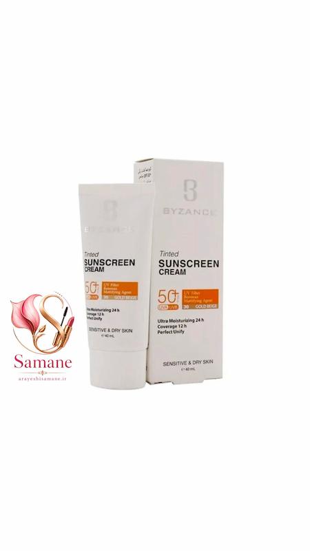 ضدآفتاب رنگی بیزانس (Byzance) مدل Tinted Cream – شماره ۳۰ (Gold Beige) مناسب پوست مختلط حجم ۴۰ میل