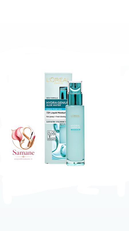 سرم مرطوب‌کننده و آبرسان ۷۲ ساعته مدل Hydra Genius Aloe Water مناسب پوست نرمال تا خشک