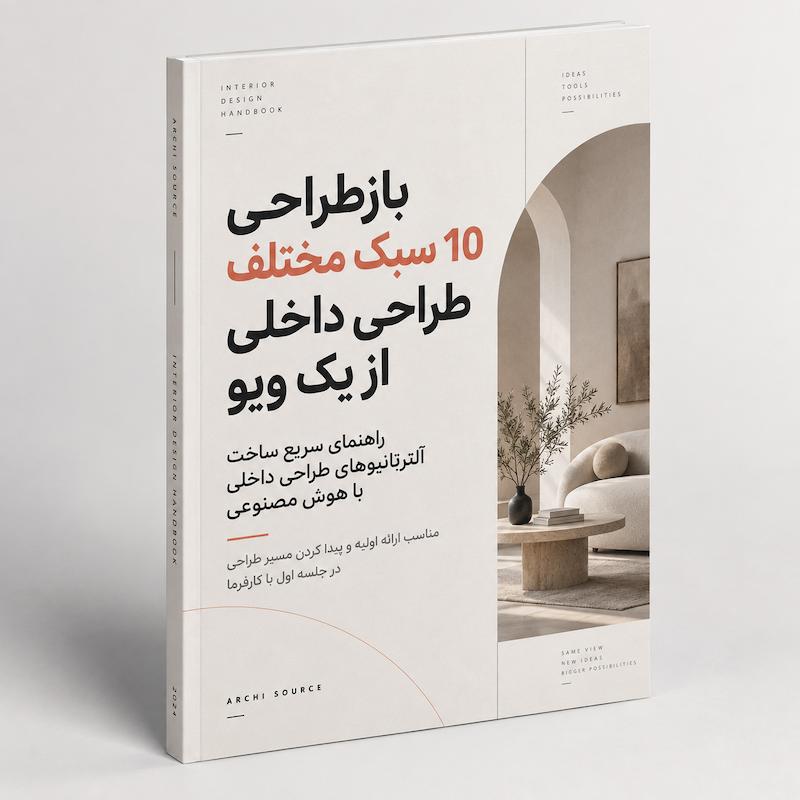 بازطراحی 10 سبک طراحی داخلی از یک ویو با AI