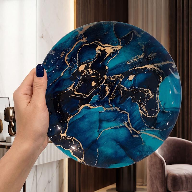 سرویس 6 نفره 25 پارچه مدل مورانو آبی - Blue Murano