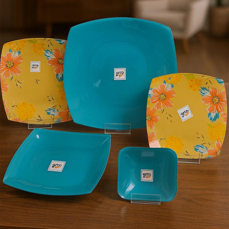 سرویس 6 نفره 25 پارچه ترکیبی طرح ونیز آبی - Blue Veniz