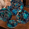سرویس 6 نفره 25 پارچه طرح مورانو آبی | Blue Murano 25-Piece Dinnerware Set