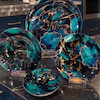 سرویس 6 نفره 25 پارچه طرح مورانو آبی | Blue Murano 25-Piece Dinnerware Set