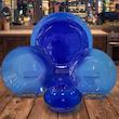 سرویس 6 نفره 25 پارچه مشجر مدل برفی آبی - Snow Blue
