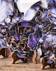 سرویس 6 نفره 25 پارچه طرح مورانو بنفش (Purple Murano)