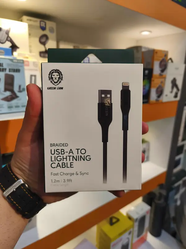 کابل تبدیل کنفی USB-A به Lightning گرین لاین طول 1.2 متر (GNBIPHBK)