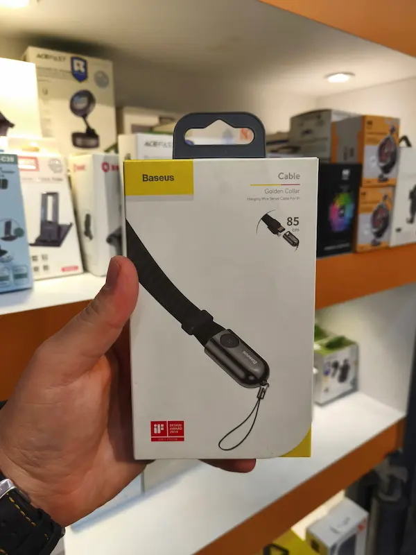 کابل شارژ و انتقال داده لایتنینگ بیسوس Baseus Golden Collar Lightning Cable 85cm