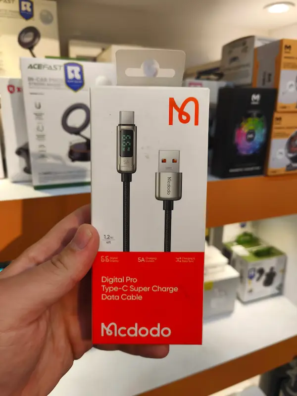 کابل شارژ تایپ سی 1.2 متری ترنسپرنت مک دودو مدل Mcdodo CA-8691