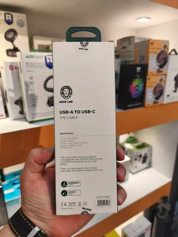 کابل USB به Type-C گرین لاین طول 1 متر مدل GNCPATYC1BK