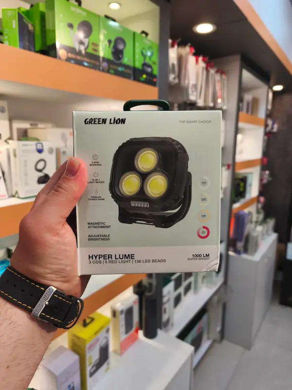 چراغ کمپینگ 1000 لومن گرین لاین Green Lion Hyper Lume GNHYLMELGTBK