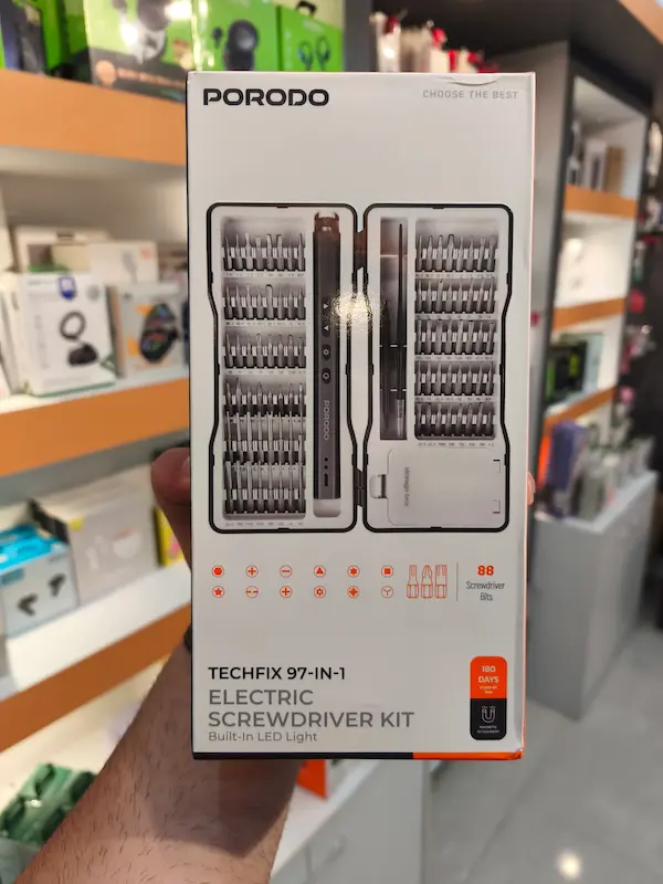 کیت پیچ گوشتی شارژی 97 تیکه پرودو Porodo  97‑In‑1 Electric Screwdriver Kit 