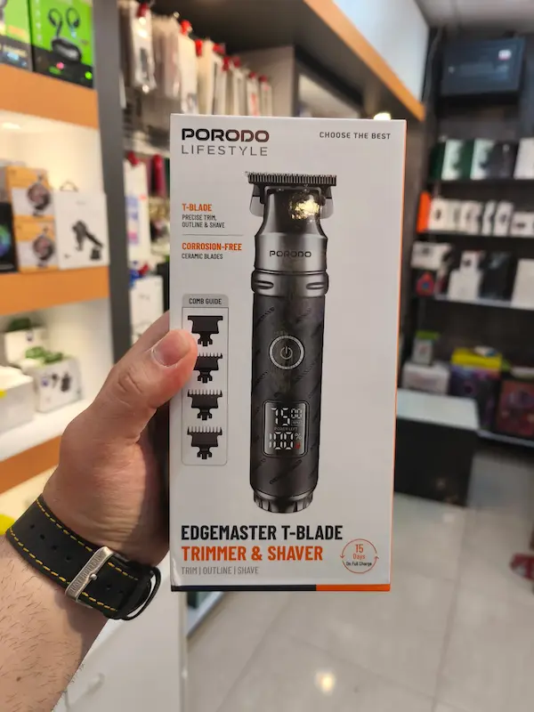 ماشین اصلاح و شیور پرودو Porodo Lifestyle Edgemaster T-Blade Trimmer & Shaver LFS185