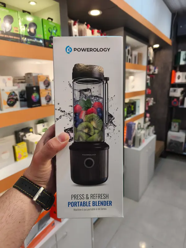 مخلوط‌ کن و جویسر شارژی 126 وات پاورولوژی Powerology Press & Refresh Portable Blender PSM013