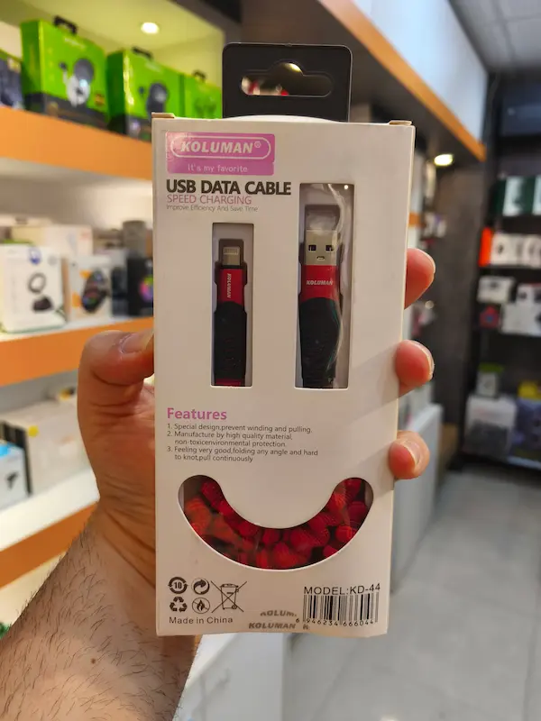 کابل شارژ فست آیفون کلومن مدل KD-44