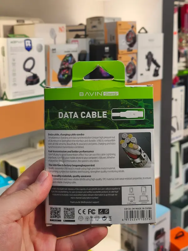 کابل Type C باوین Bavin CB130-2M USB Cable توان 2.4 آمپر و طول 2 متر