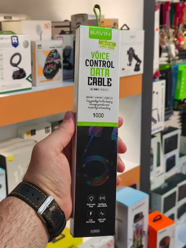 کابل لایتنینگ رقص نور باوین Bavin CB-139 Led Lightning Cable 1m